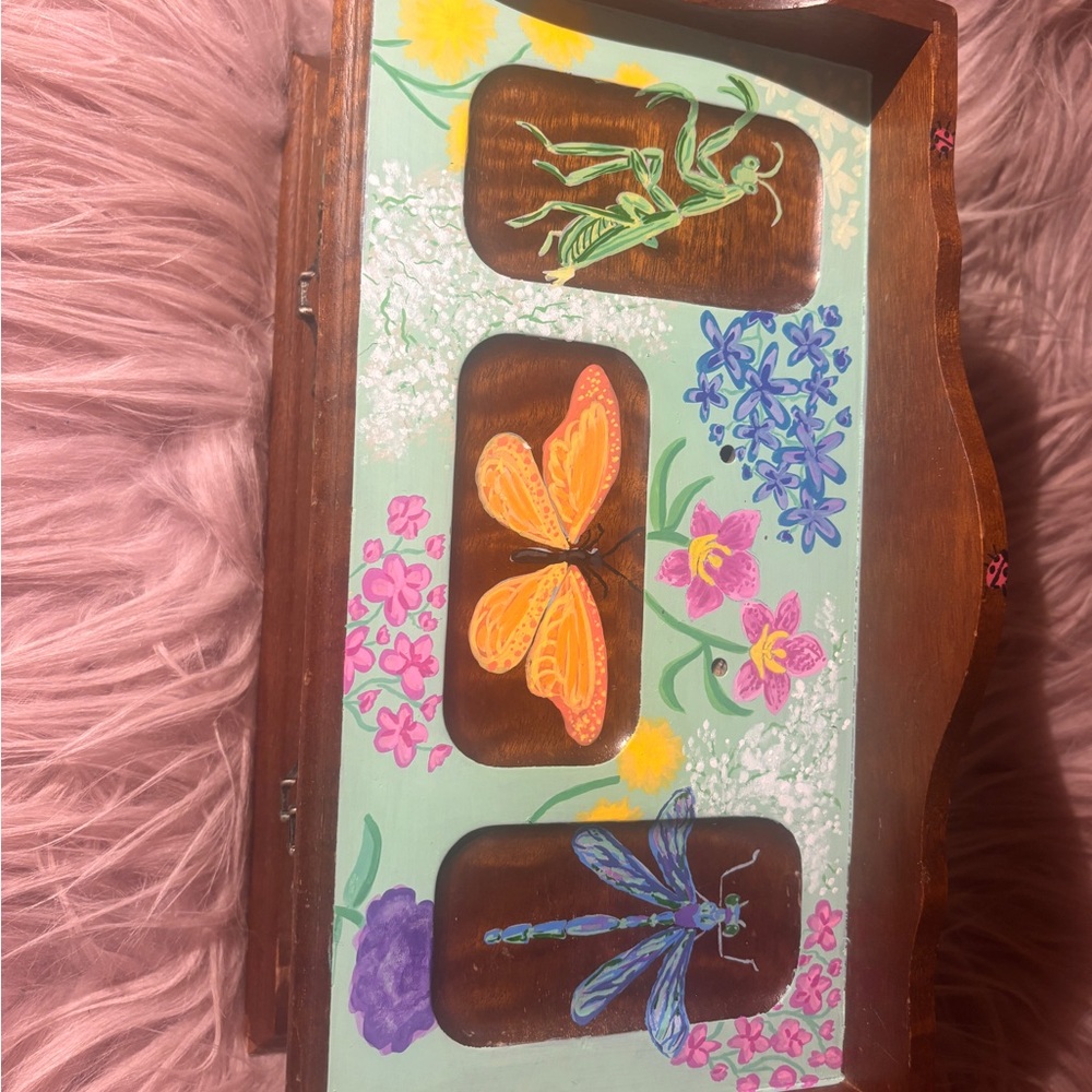 Hand-Painted jewelry box cottage core coquette